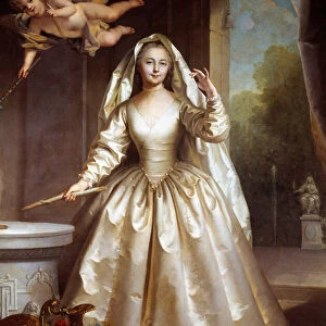 Portrait en pied de Marie Francoise Perdrigeon, madame Boucher (1716-1734