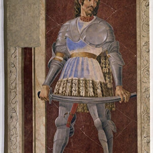 Portrait of the Florentine condottiere Pippo Spano ( Fresco, 15th century)