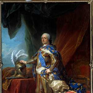 Portrait in foot of Louis XV (1710 - 1774) king of France