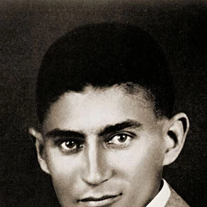Portrait of Franz Kafka, (1883 - 1924) (b / w photo)