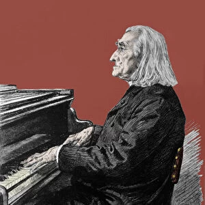 Portrait of Franz Liszt (1811-1886), Hungarian piano composer and pianist