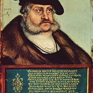 Portrait of Frederick III, Elector of Saxony (oil on panel)