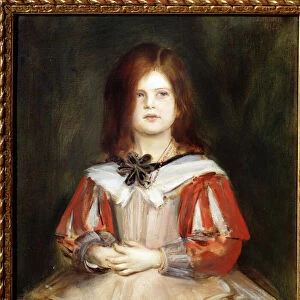 Portrait de Gabriella Lenbach (fille du peintre). Peinture de Franz von Lenbach (1836-1904), 1898. Art allemand du 19eme siecle. Huile sur toile. Musee des Beaux arts Pouchkine