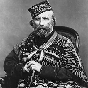 Portrait of Garibaldi (b / w photo)