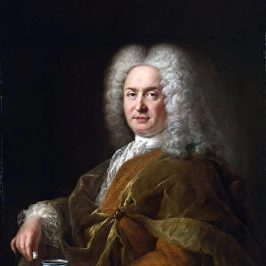 Portrait of a gentleman holding a cup of chocolate - Peinture de Alexis Simon Belle