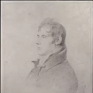 Portrait by George Dance the Younger, architect and portrait draughtsman (litho)