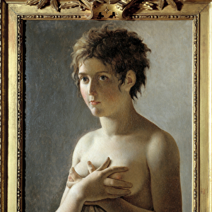 Portrait of a girl in bust - Painting by Pierre Narcisse (Pierre-Narcisse