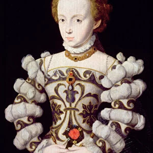 Portrait of a girl holding a rose (panel)