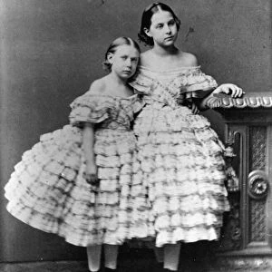 Portrait of Grand Duchesses Vera Constantinovna of Russia (1854-1912) and Olga Constantinovna of Russia (1851-1926). Albumin Photo, 1862-1863. Russian State Film and Photo Archive, Krasnogorsk