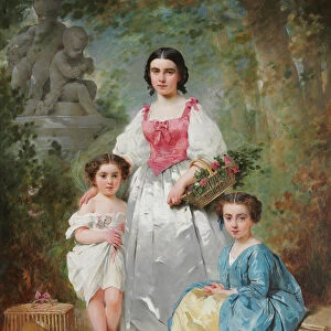 Portrait of the Gros Family, 1860 (oil on canvas)