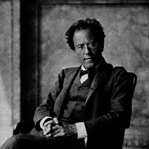 Portrait of Gustav Mahler, 1907 (b / w photo)
