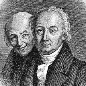 Portrait of the Hauy Brothers: Abbe Rene Just Hauy (1743 - 1822), French mineralogist