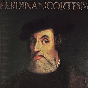 Portrait of Hernando Cortes (1485-1547) (oil on canvas)