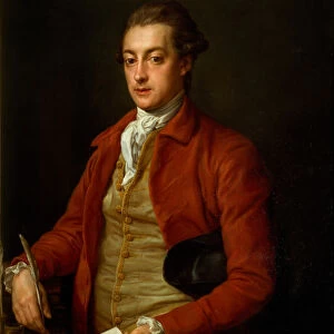 Portrait of the Hon. Lionel Damer, half length in Red Coat with Grey Vest