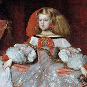 Portrait of the infante Margarita of Austria (1651-1673), daughter of Philip IV Detail