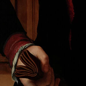 Detail of Portrait of Jan van Eyewerve, 1551 (oil on panel)