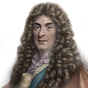 Portrait of Jean-Baptiste Lully engraving 19th century - Portrait of Jean Baptiste