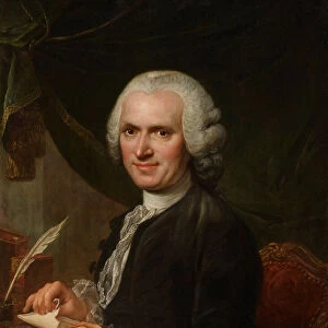 Portrait of Jean-Jacques Rousseau (1712-1778) (oil on canvas)