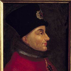 Portrait of Jean Sans peur, Duke of Burgundy (1371-1419) Painting of the French School