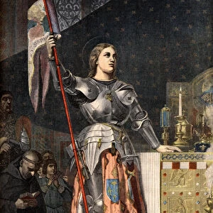 Portrait of Joan of Arc (1412 - 1431) in the coronation of Charles VII (1429