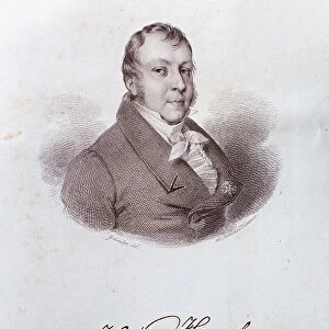 Portrait of Johann Nepomuk Hummel (engraving, 1822)