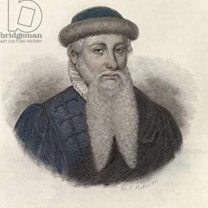 Portrait of Johannes Gensfleisch dit Gutenberg (1394 / 99-1468), German printer
