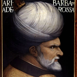 Portrait of Khayr Al-Din Barberousse (1476 -1546), founder with his brother of