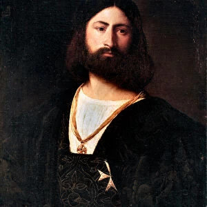 Portrait of a Knight of Malta Painting by Tiziano Vecellio called the Titian (ca