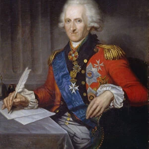 Portrait de l homme d etat et reformateur, le comte Jacob Sievers (1731-1808) (portrait of the Stateman and Reformer Count Jacob Sievers). Peinture de Gerhard von Kugelgen (1731-1820), huile sur toile