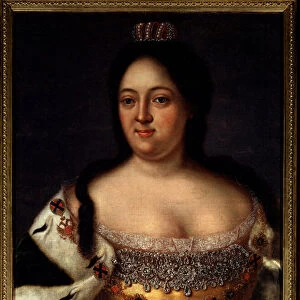 Portrait de l imperatrice Anne I de Russie (Anna Ivanovna, 1693-1740) (Portrait of Empress Anna Ioannovna) - Peinture de Johann Heirich Wedekind (1674-1736), huile sur toile, art allemand 18e siecle - State Art Museum, Samara (Russie)