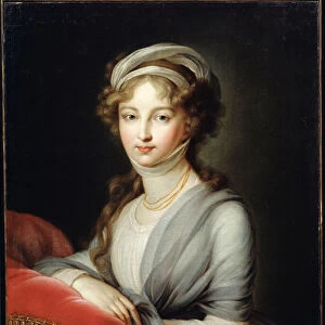 Portrait de l imperatrice Elisabeth Alexeievna, princesse Louise de Baden (ou Bade) (1779-1826) (portrait of Empress Elizabeth Alexeievna, Princess Louise of Baden). Peinture de Marie Louise Elisabeth Vigee Lebrun (1755-1842)