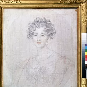 "Portrait de la comtesse Elisabeth (Elizaveta) Vorontsova (1792-1856)"Dessin a la plume de Thomas Lawrence (1769-1830) 1821 Musee Pouchkine, Moscou