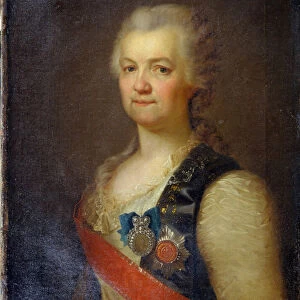 Portrait de la princesse Yekaterina Romanovna Vorontsova Dashkova (Catherine Dachkov) (1744-1810), la premiere presidente de l academie russe des sciences. Peinture de Dmitri Grigorievich Levitsky (Levitski) (1735-1822), huile sur toile