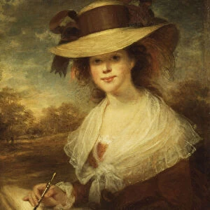 Portrait of Lady Beechley, the Artists Wife, (oil on canvas)