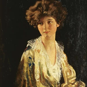 Portrait of Lady Evelyn Herbert, half length, (oil on canvas)