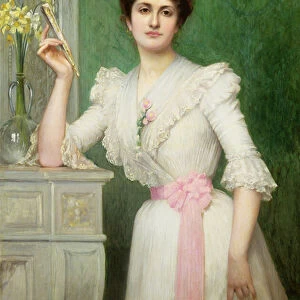 Portrait of a lady holding a fan, 1898