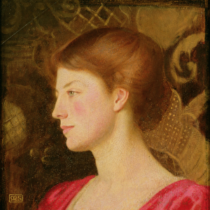 Portrait of Lady Irene Stokes (nee Ionides) c. 1908 (oil on board)