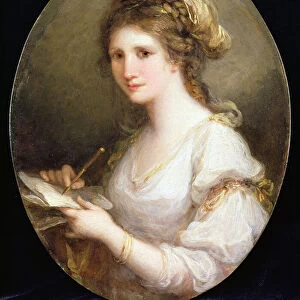 Portrait of a Lady, possibly a self-portrait (oil on copper)
