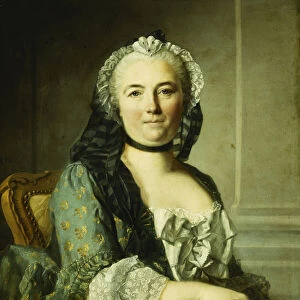 Portrait of a Lady, Seated, Half Length, with a Snuff Box, (oil on canvas)