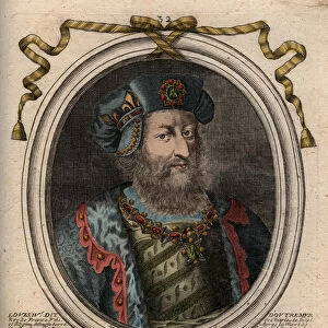 Portrait of Louis IV d Outremer (d Outre Mer, d Outre Mer) (921-954)