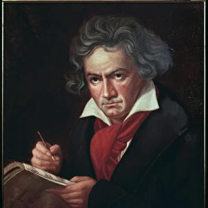 Portrait of Ludwig van Beethoven (1770-1827), German musician