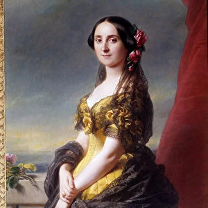 Portrait of Madame Manuel, Countess of Gramedo Painting by Franz Xaver Winterhalter