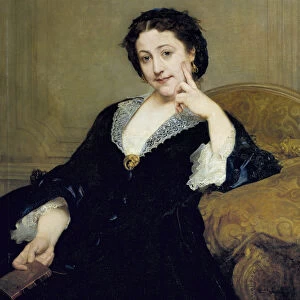 Portrait of Madeleine Brohan (1833-1900) from the Comedie Francaise Painting by Paul