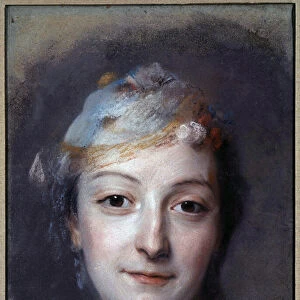 Portrait of Mademoiselle Marie Fel (1713-1794) Pastel painting by Maurice Quentin