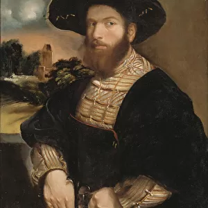 Portrait of a Man Wearing a Black Beret, c. 1530 (oil on canvas)