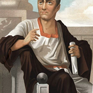 Portrait of Marcus Junius Brutus. Roman politician (v. 85 to 42 BC