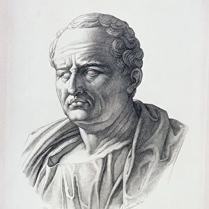 Portrait of Marcus Tullius Cicero (106-43 BC) engraved by B. Bartoccini, 1849 (engraving)