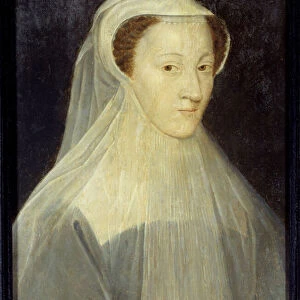 Portrait of Marie Stuart (1542-1587), Queen of France and Queen of Scotland in mourning