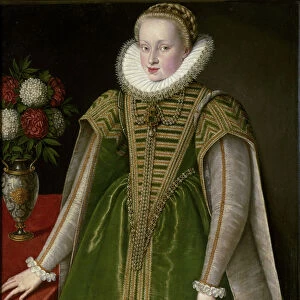 Portrait of Mary Christine of Austria, wife of Sigismond I Bathory, 1595 (painting)
