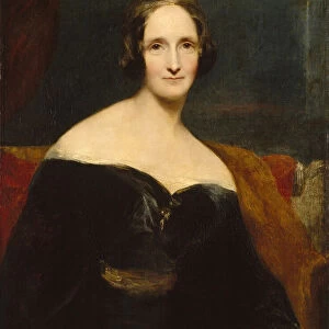 Portrait of Mary Shelley, British writer, ca 1840 (oil on canvas)